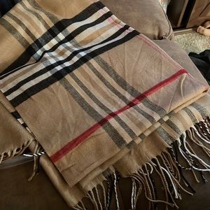 Plaid Cashmere muffler / Scarf